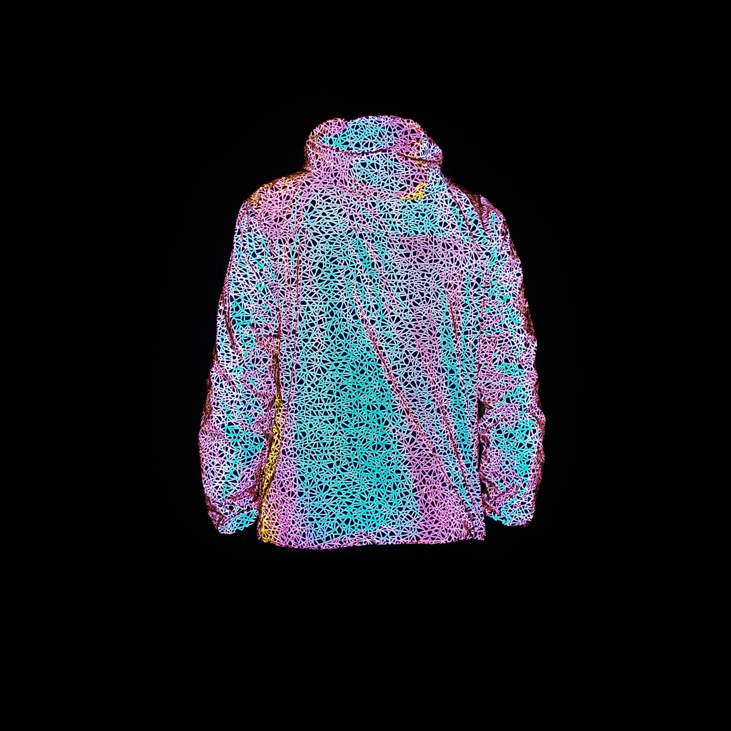 2022 Autumn Winter Colorful Reflective Hooded Jacket Mens Harajuku Hip Hop Night Club Reflect Light Shiny Coats Windbreaker 86 Sf66baeb92ed446588effb4089406464fK
