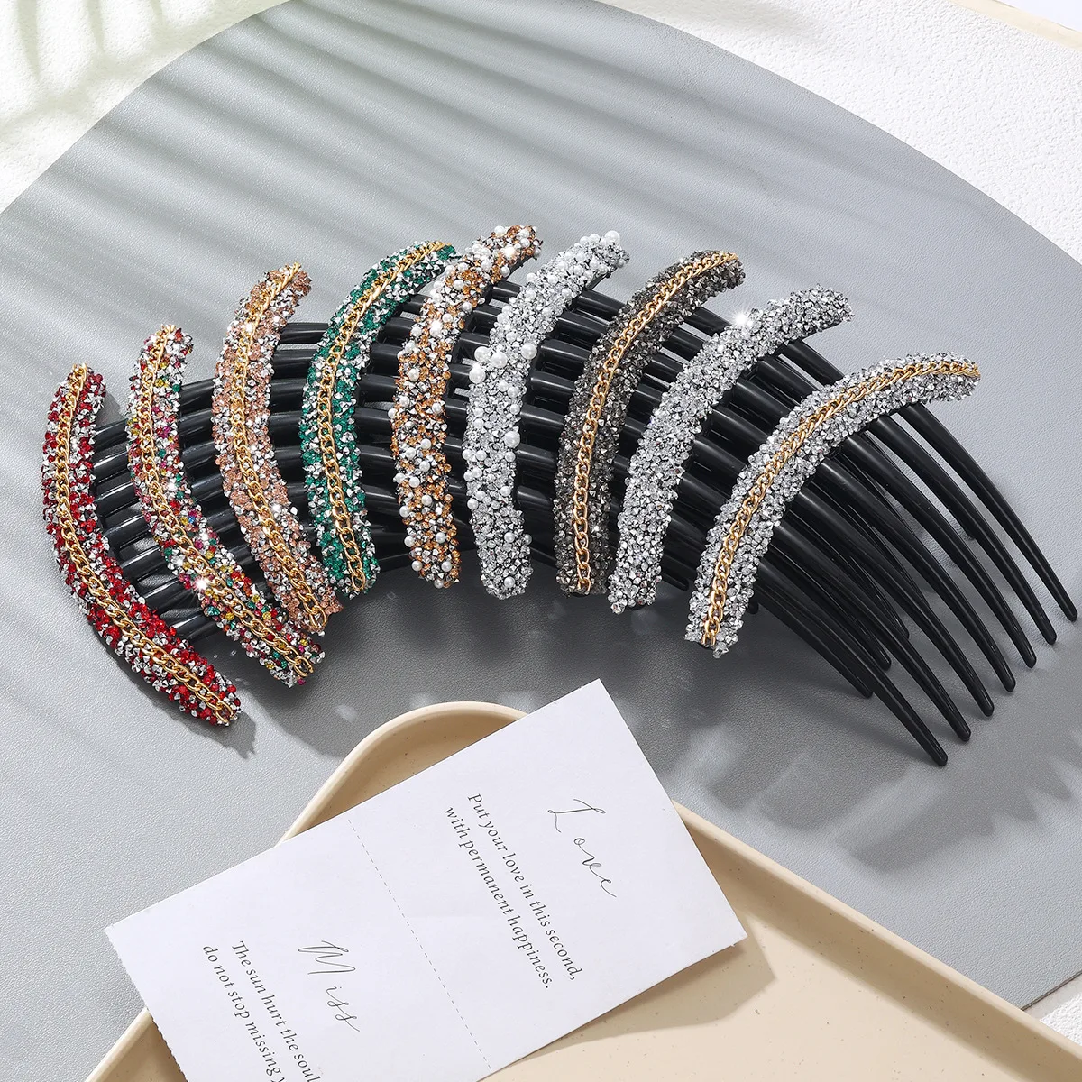 

7 Teeth Insert Comb Hair Trim Hair Tiara Women Hair Styling Hairpins Headwear Jewelry Bangs Broken Hair Comb Clip Girls Gifts