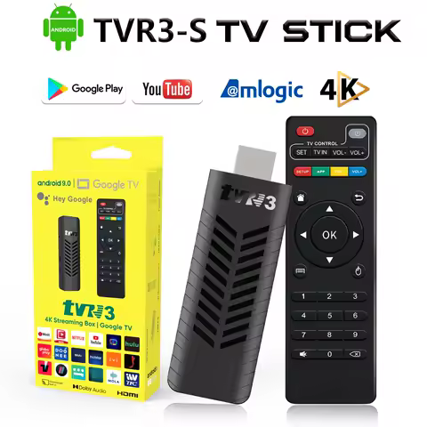 Global Version Android TV Stick TVR3-S CPU S905l WIFI 2.4G 4K Streaming Media 1G 8G Youtube Portable Multi Language Mini TV Box