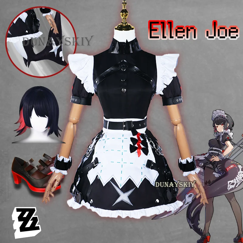 Zenless Zone Zero Ellen Joe Cosplay Kostuum Uniform Pruik Anime Halloween Feestkostuums Maskerade Vrouwen Spel