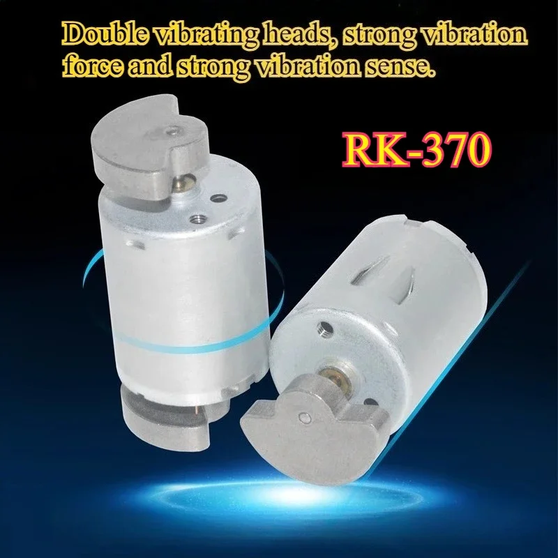 RK-370 Double-axis Fan-type Vibration Motor 6V12V24V Micro DC Vibrator Motor 3000/6000/8500RPM High Frequency Massager Motor