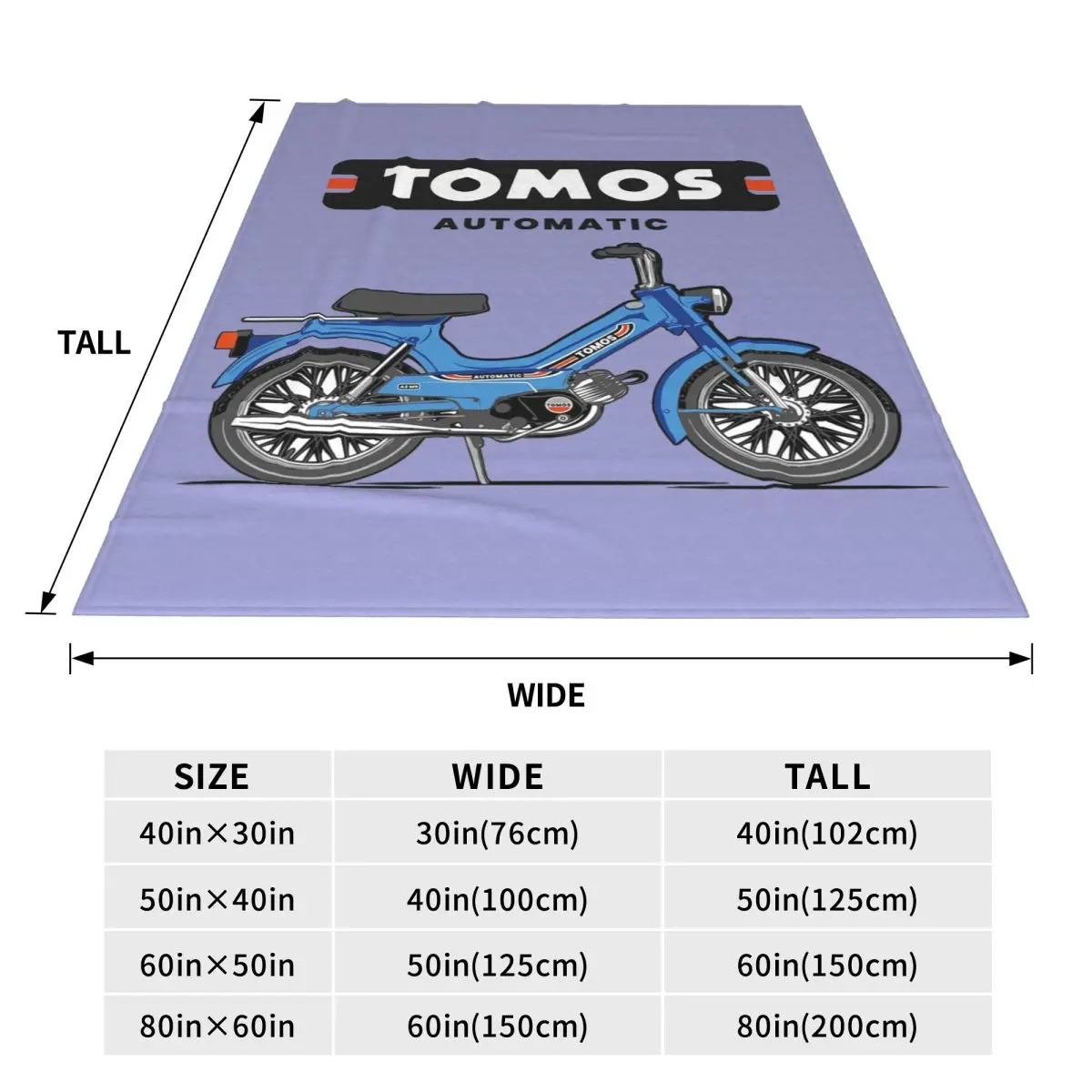 Tomos Automatic - Blue Blanket Flannel Sofa Throw Blanket Multi-function for Couch Bedding Outdoor Throws Bedspread Quilt