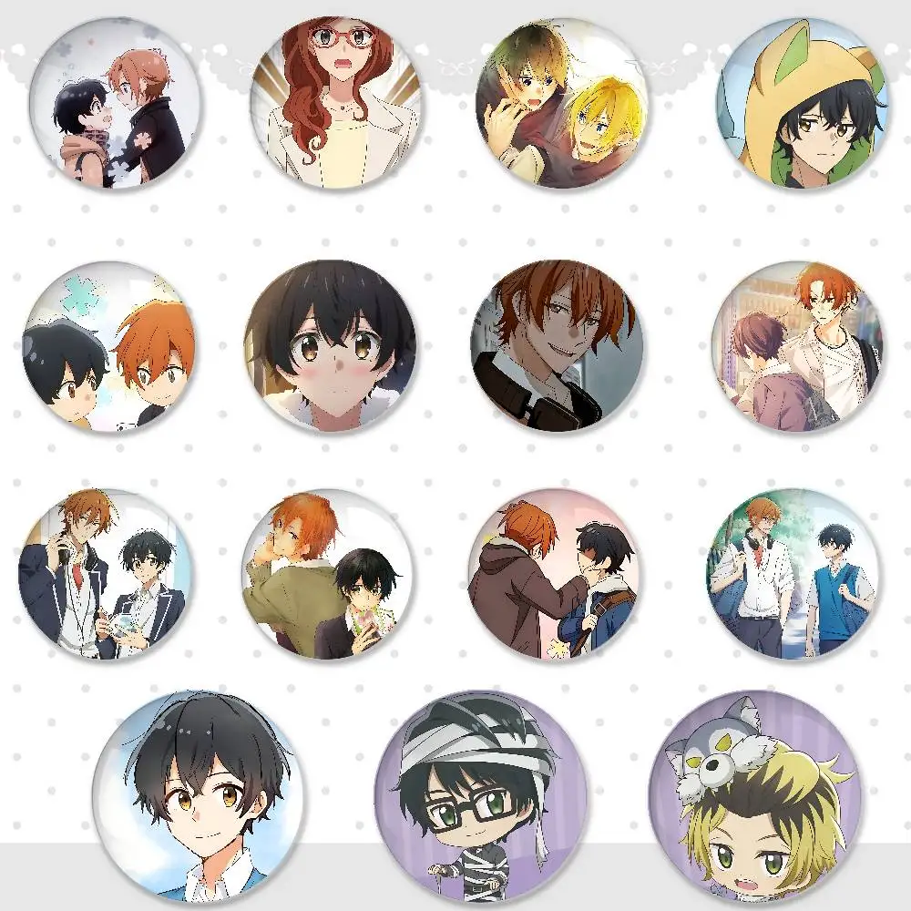 S-Sasaki To M-Miyano Retro Badges Tinplate Soft Button Pin Brooch Metal Badge Custom Jewelry Accessories Hat Bag Lapel