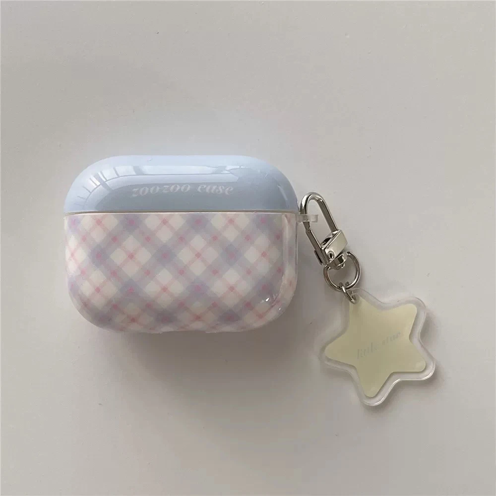 Simple Contrasting Color Grid Ripple Point Suitable For AirPods 3 Headphone Cover, New And Fresh