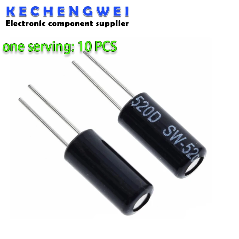 10pcs SW-520D Highly Sensitive SW-520D Metal Ball Angle Tilt Shaking Switch Vibration switch For arduino