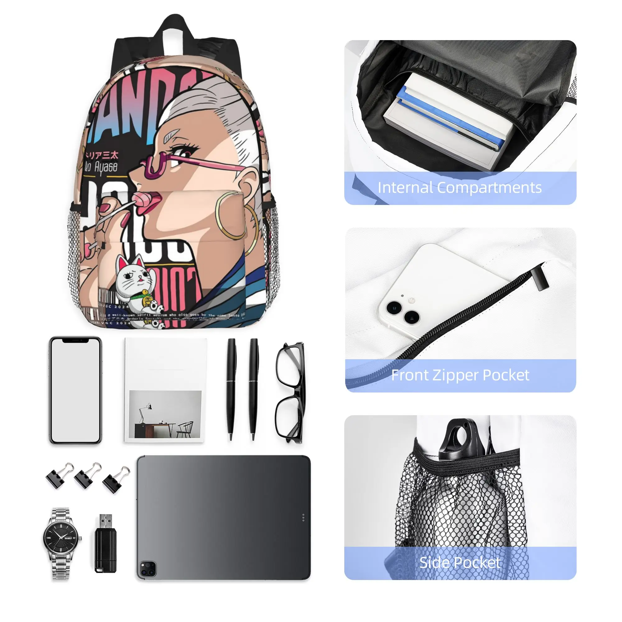 Seiko Ayase Dandadan Anime Backpack Hot Sale Daypack Large Capacity Boys Girls BookBag Shoulder Bags for Men Women School Bag