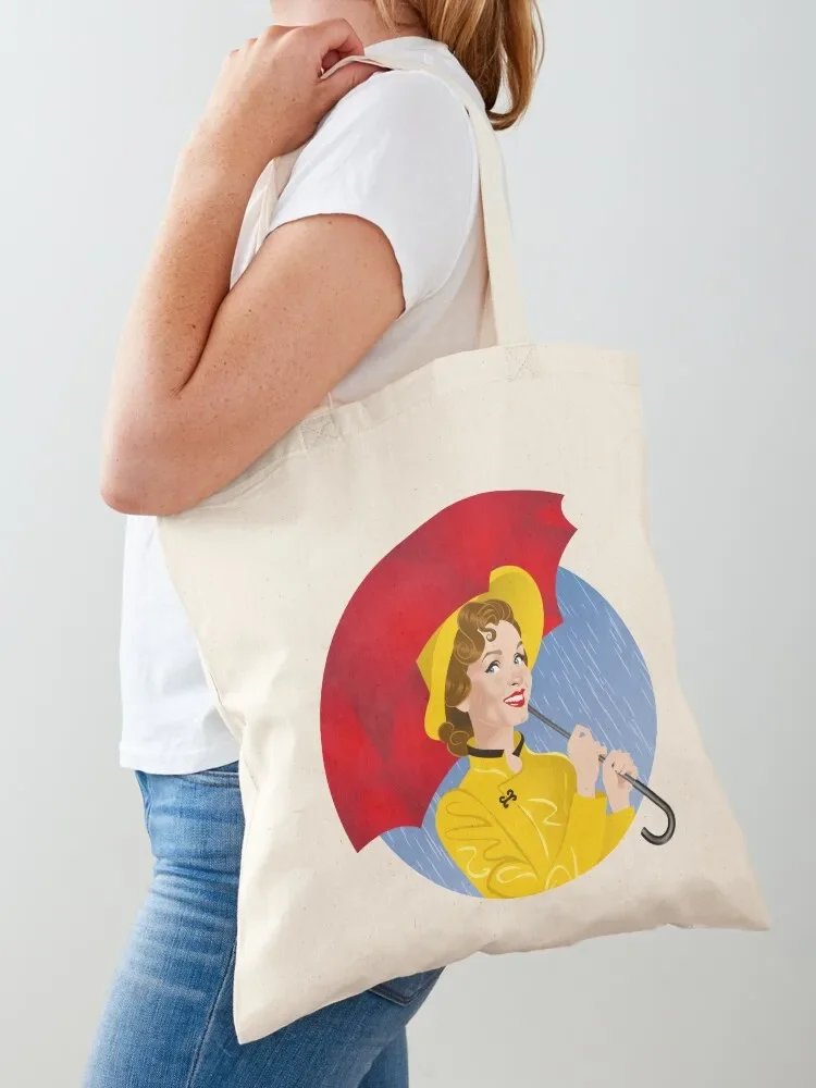 

In the rain Tote Bag Canvas stote bag cute pouch bag Shopper reusable grocery bags