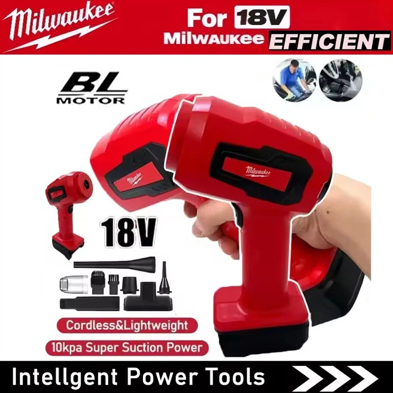 

Milwaukee Portable Rechargeable Handheld Vacuum Cleaner 120W 3-in-1 Electric Vacuum for Home And Car Use with 18V Li-ion Battery