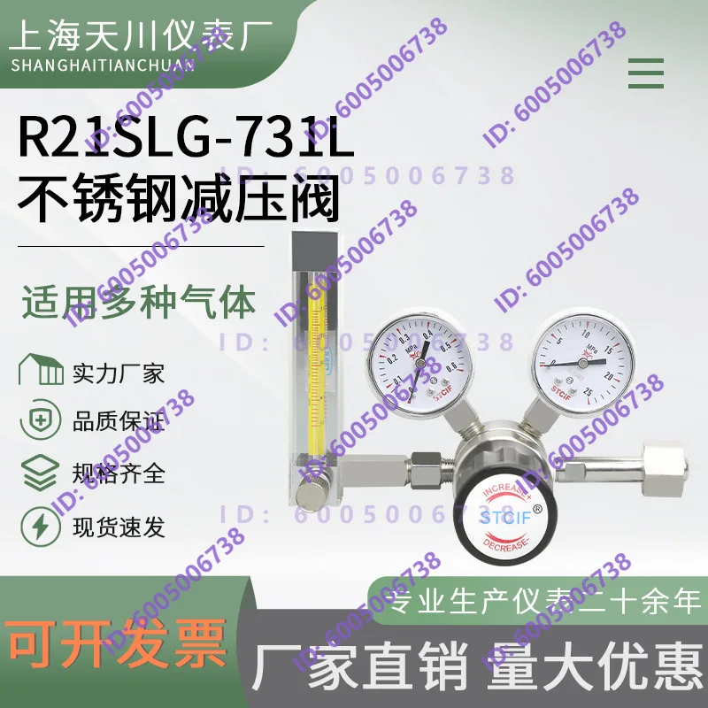 R21SLG-731L Stainless steel rotor flowmeter pressure reducing valve