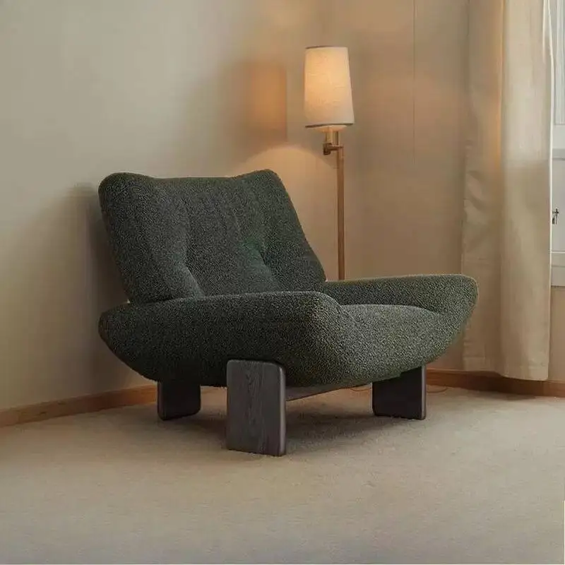 

Hotel Single Sofa Chair Wood Leisure Living Room Reception Designer Chaise Chair Waiting Italian Sillas De Sala Furniture Home