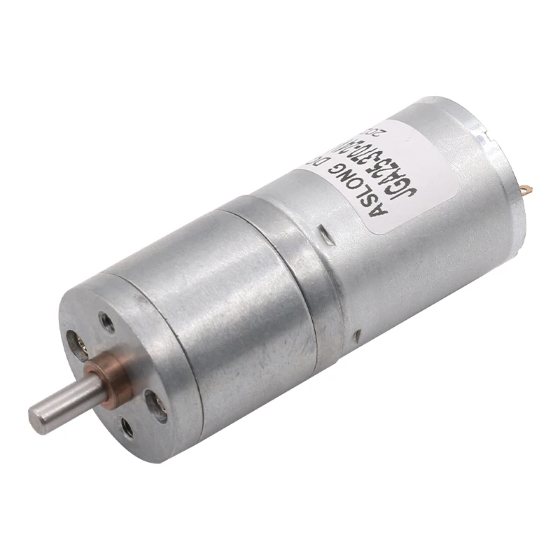 JGA25-370 Geared Motor DC 6V12V 24V 25MM Diameter  12-1360RPM High Torque Gearbox Reducer