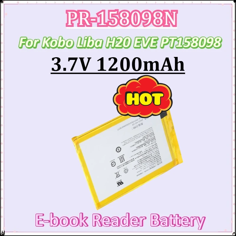 

For Kobo Liba H20 EVE PT158098 Electronic Reader Replacement Battery 1ICP2/80/98 New PR-158098N 3.7V 1200mAh