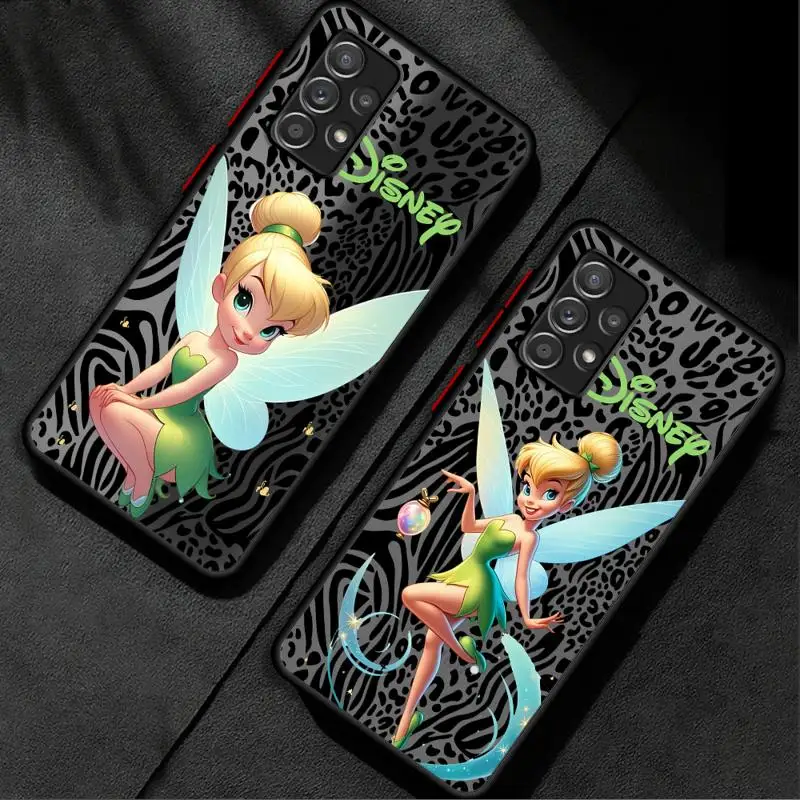 Disney Tinker Bell Princess phone case for Samsung Galaxy A52 A32 A21s A16 A13 A55 A54 A12 A15 Los casos matte frosted fundas