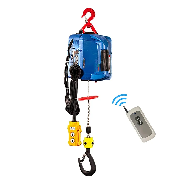 

Portable 3 in1 Electric Hoist Winch Wire-Controlled Remote-Controlled for Industrial Crane Lifting with Overload Protection 110V