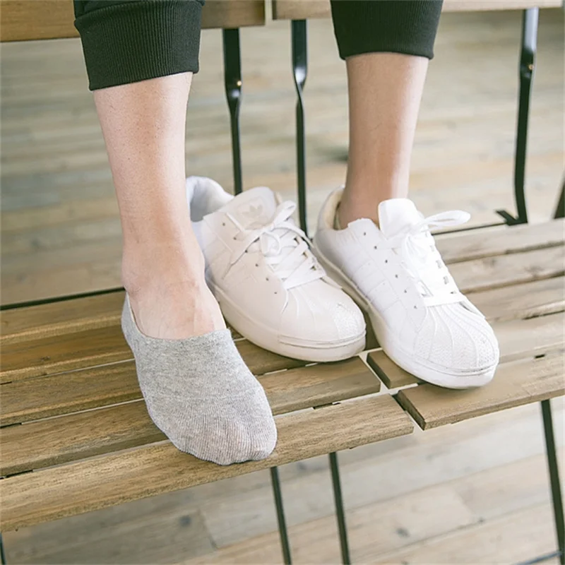 Autumn Winter 50 Pairs Black Men Women Boat Socks Non-slip Silicone Invisible Cotton Socks Male Ankle Sock Slippers Wholesale