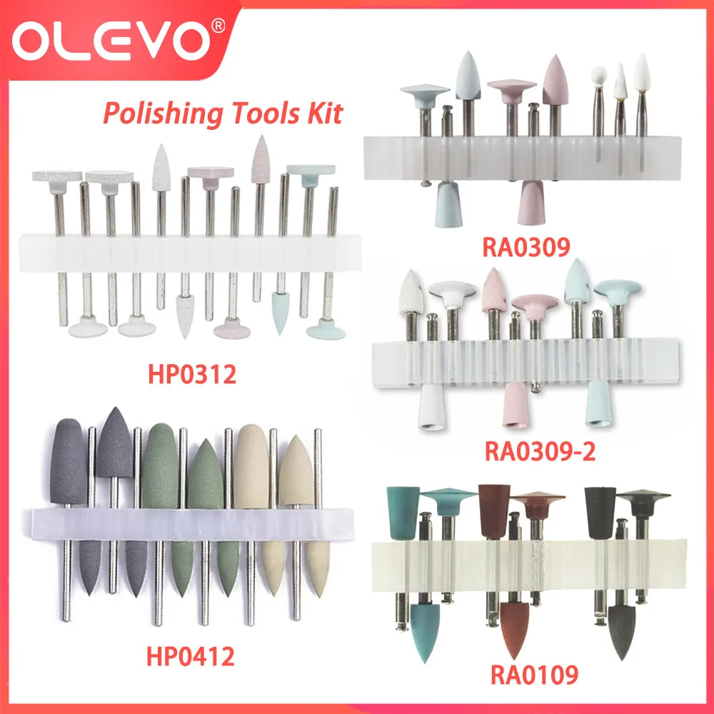 

OLEVO 1 Set Dental Composite Polishing Rubber Porcelain Teeth Polisher For Low Speed Contra Angle Handpiece 2.35mm RA0309/HP0412