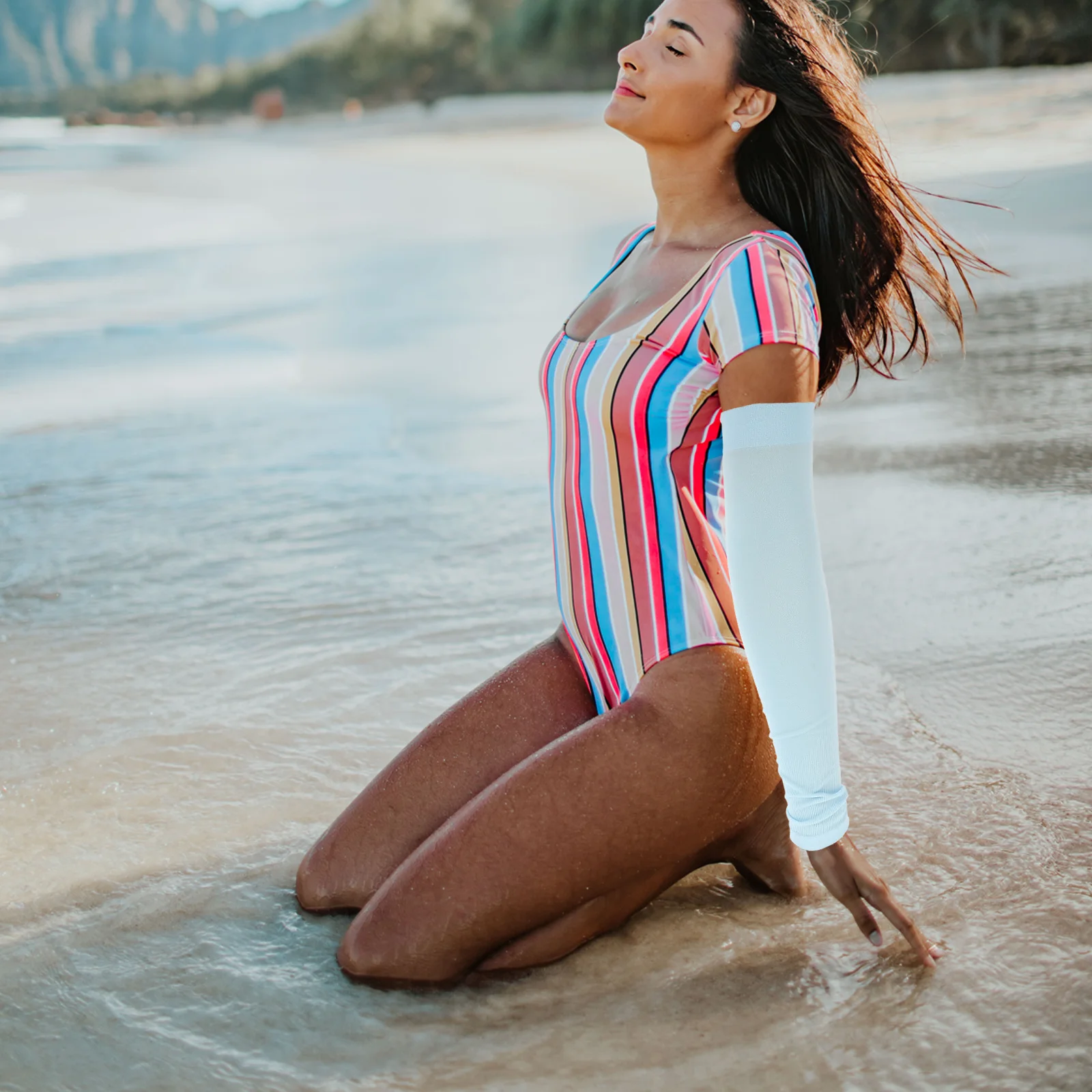 3 أزواج من أكمام الذراع المصنوعة من الحرير الجليدي للحماية من الشمس، أكمام طويلة قابلة للتنفس، حماية من الأشعة فوق البنفسجية، أكمام رياضية خارجية للبالغين