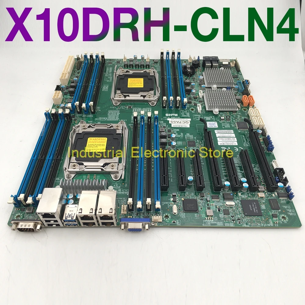 

Server Motherboard For Supermicro E5-2600 V4/V3 Family Quad 1GbE LAN SAS3 (12Gbps) LGA2011 DDR4 X10DRH-CLN4