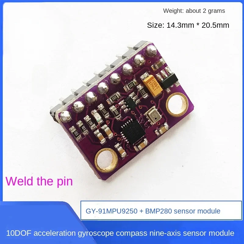 GY-91 MPU9250+BMP280 10DOF Acceleration Gyroscope Compass Sensor Module