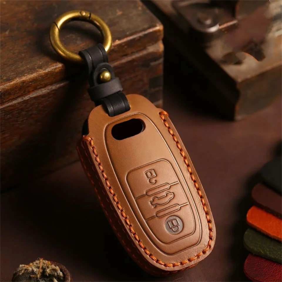 Car Remote Smart Key Cover Case Shell For Audi A1 A3 A4 A5 A6 A7 A8 Quattro Q3 Q5 Q7 2009-2015 Accessories Keychain Protect Set