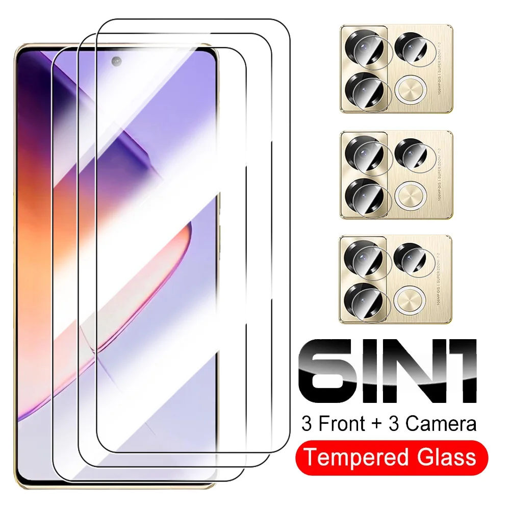 6in1 Camera Tempered Glass For Infinix Note 40 4G Protective Glass Screen Protector For Infinix Note 40 Note40 Cover Film X6853