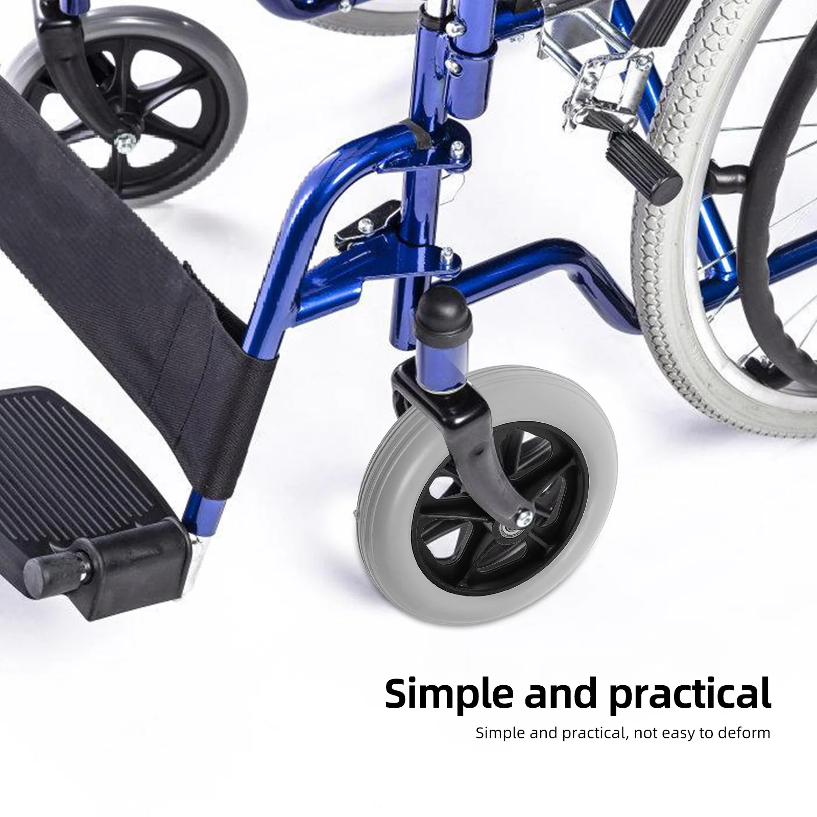 

2Pcs Shopping Cart Replacement Wheels 360 Degree Universal Rotation Trolley Caster Wear Resistant Smooth Moving