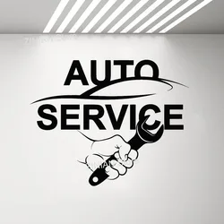 Auto Service Wrench Repair Wall Stickers Mural Garage Decor Home Decorations Wallpaper A704