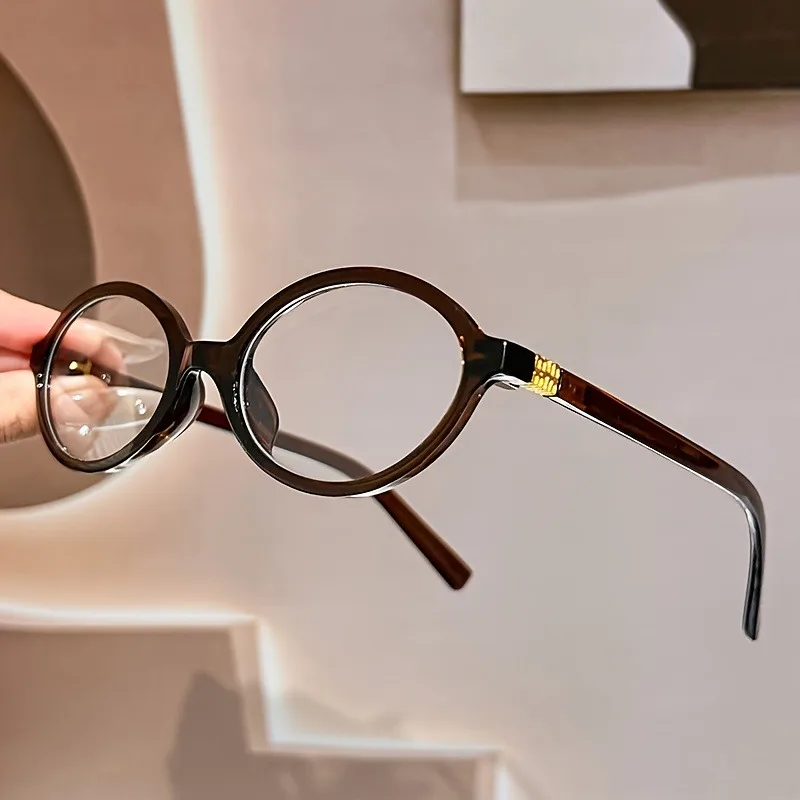 Klassische kleine ovale Damenbrille mit kleinem Rahmen, Anti-Blaulicht, schlichtem und elegantem Rahmen und leichtem Material – Detail 6