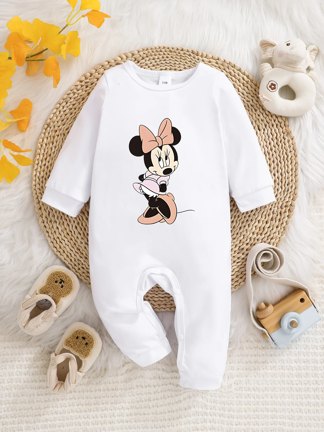 

【Осанторизованный】Детский комбинезон унисекс с длинными рукавами унисекс из мягкой, приятной для кожи ткани с мультяшными узорами.