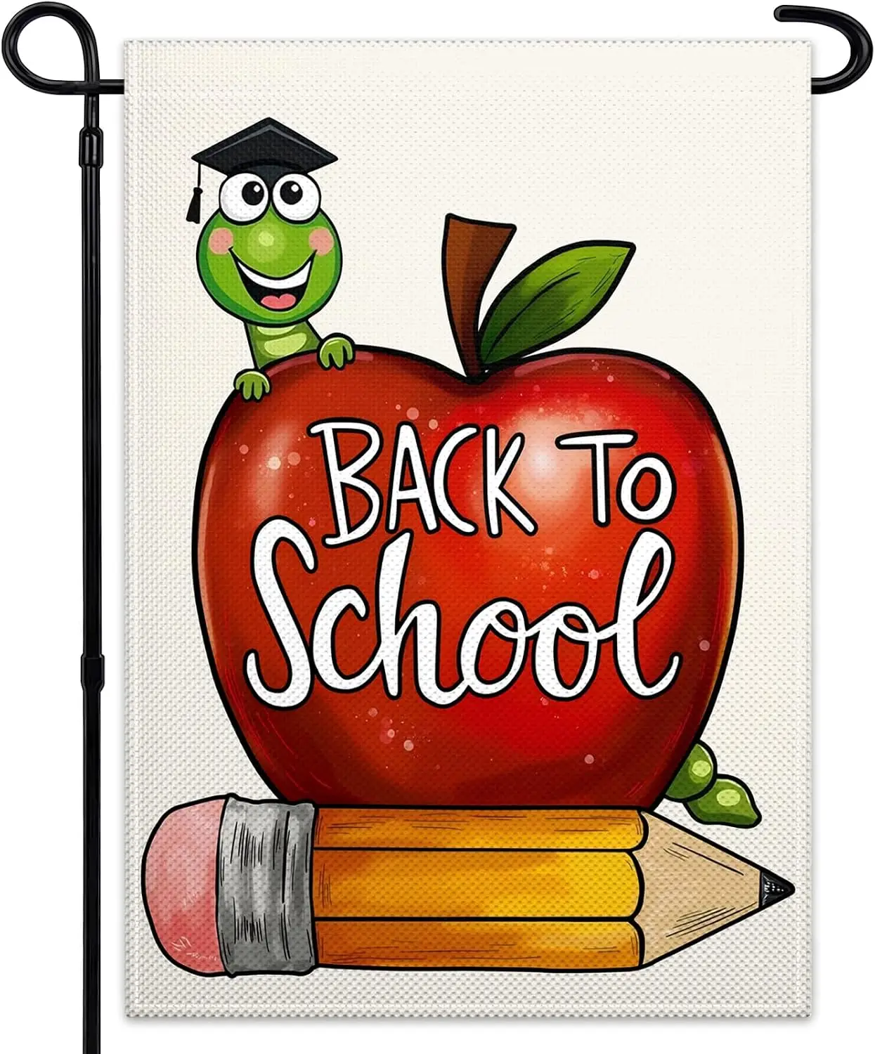 Back to School Garden Flags for Outside 12x18 Inch Double Sided Apple First Day of School Garden Flag for Outdoor Indoor Hou llp