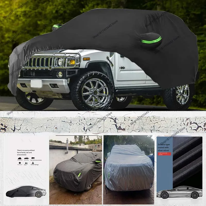 

Водонепроницаемые автомобильные чехлы для внедорожника Hummer H2 2002-2009 (черные) 190T на заказ, сверхмощные, водонепроницаемые, всепогодные, для защиты на открытом воздухе