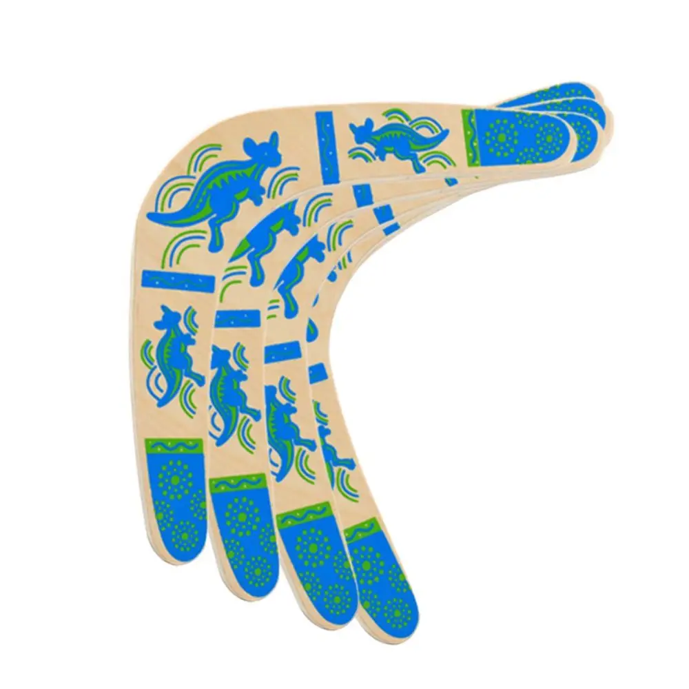 Creative Wood Classic Boomerangs Orange Green Blue Saucer V Shaped Boomerang Flying Disc Throw Catch Outdoor Game