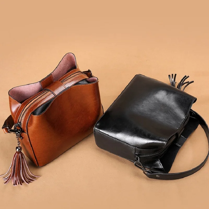 100% Genuine Leather Women\'s Handbag 2025 New Fashion Leather Shoulder Bag Commuter Women\'s Crossbody Bag for shopping