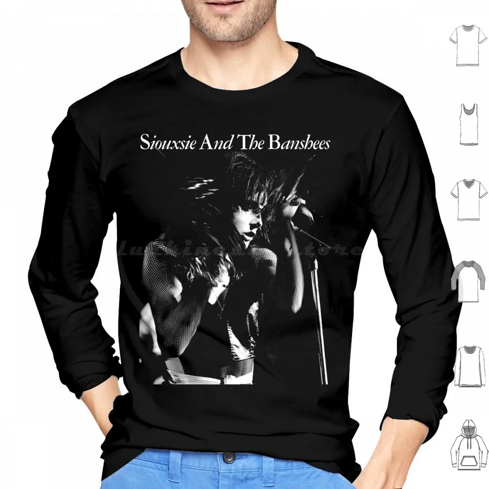 Siouxsie Satb 80s Post Punk Goth Sudadera con capucha de algodón de manga larga más vendida 80s raro gótico Post Punk Bowie Vintage