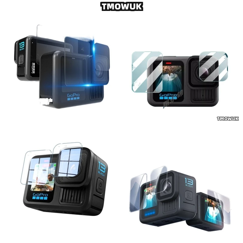 

For GoPro Hero 13 Anti Scratch Privacy Screen Protector - Tempered Glass 9H Full Cover Front & Back