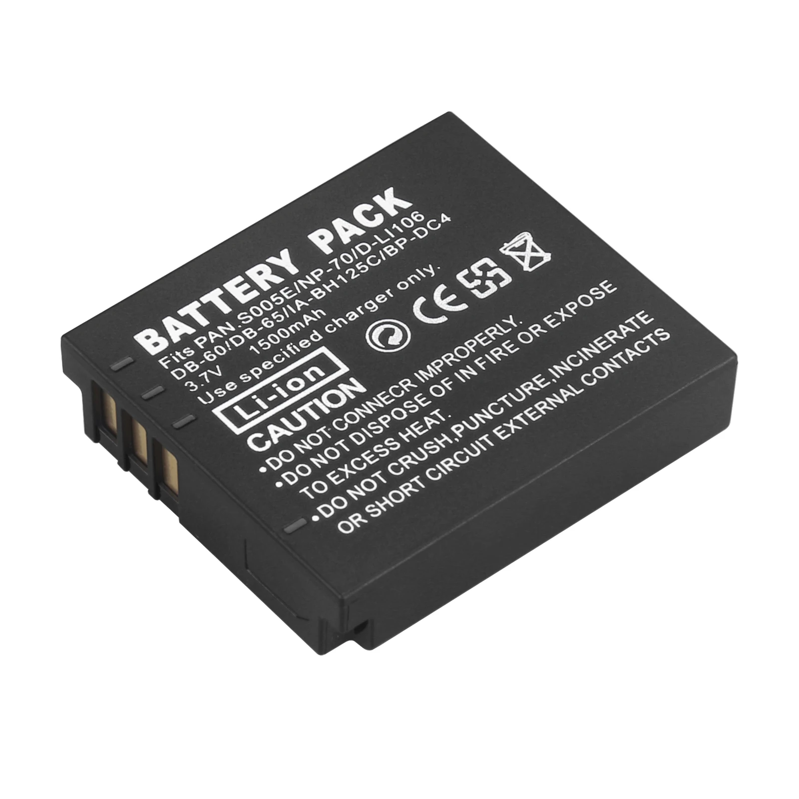 1500mAh CGA-S005 DB-60 DB-65 Battery and LCD 3 Slot Charger for Panasonic Lumix DMW-BCC12 DMC-LX1 LX2 LX3 FX3 For FUJI NP-70