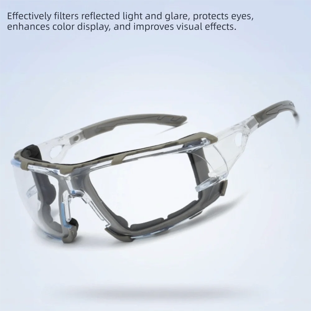 Brillen, transparente Schutzbrille gegen Wind und Sand, Sicherheitsschutzbrille, Sportbrille, HD-winddichte Schutzbrille, Outdoor-Reiten – Detail 7