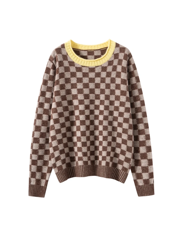 

New Fashion Autumn Winter Women Sweater Elegant 100% Cashmere Female Knitted Pullover Luxury Ladies Long Sleeve Clothing Tops