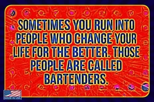 SOMETIMES! MADE IN USA! METAL SIGN  FUNNY BAR MAN CAVE TIKI BAR BARTENDER-Aluminum