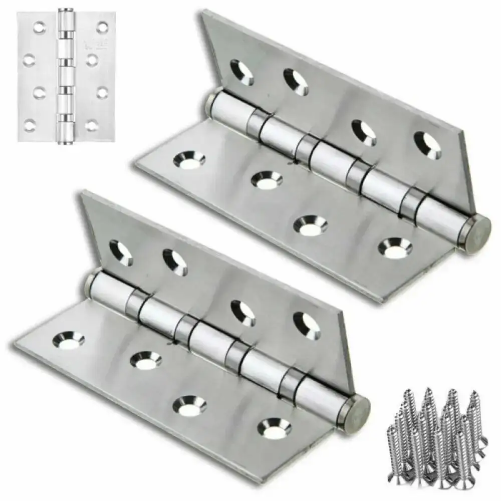 4 Inch Stainless Steel Heavy Duty Ball Bearing Hinges, 100X78mm Universal Door Hardware For Home Cabinet Furniture Fitting