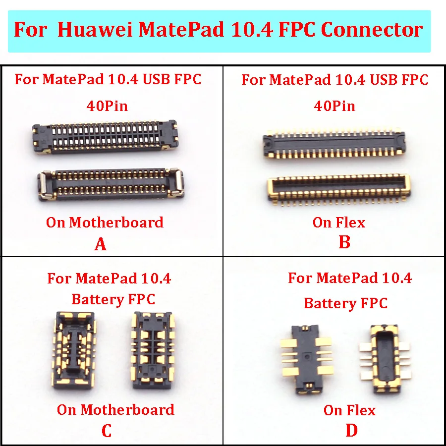 

2 LCD дисплея гибкий разъем FPC USB Зарядчик Huawei MATEPAD 10,4 дюйма BAH3 - W09 BAH3 - W19 / AL00