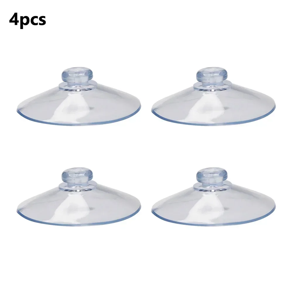 55mm/50mm Mushroom Head Sucker PVC Fish Tank Transparent Glass Sucker Perforated Clear Suction Cups Home Decoration