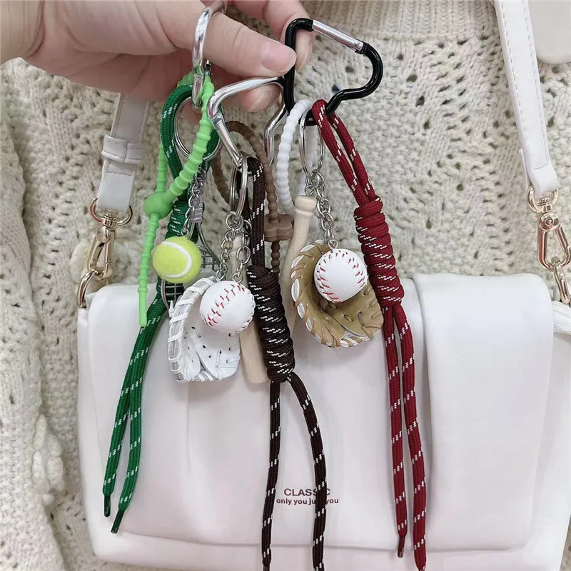 New Trendy Nylon Handmade Bag Pendant Keychain Women Sweet Charm Bag Hanging rope Backpack Key Ring Ornament Bags Pendants