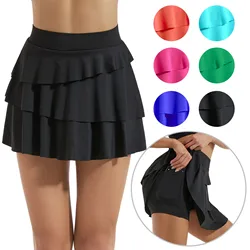 Women's Golf Shorts Solid Color Fake Two-piece Leggings Ladies Golf Clothing Woman Golf Shorts Tennis Skirt Womens Skirts