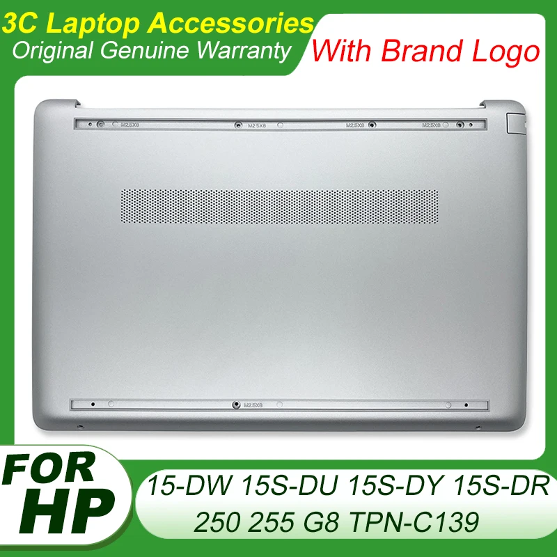 

New Origianl Laptop Bottom Case For HP 15-DW 15S-DU 15S-DY 15S-DR 250 255 G8 TPN-C139 Bottom Base Cover Lower Housing Lid Silver