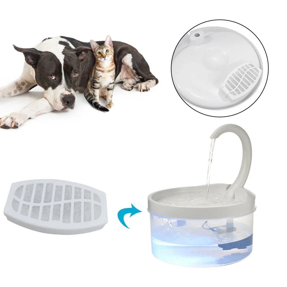 4pcs Replaced Activated Carbon Filter Replacement for Cat Water Drinking Fountain Filters Pet Dog Round Fountain Dispenser