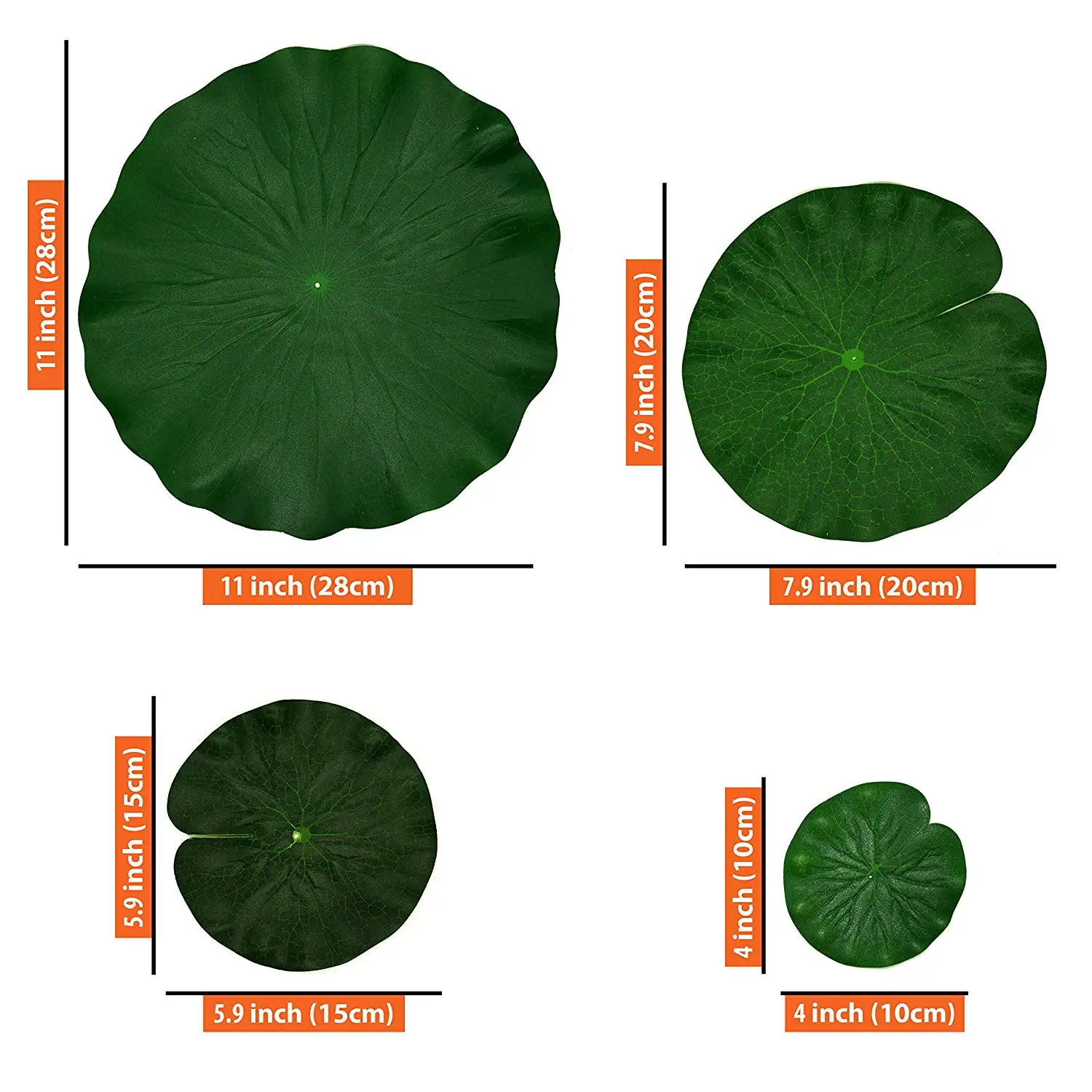 Artificial Floating Foam Lotus Leaves Decor for Pond Aquarium and Stage Realistic Lotus Foliage Green Plant for Fish Pool