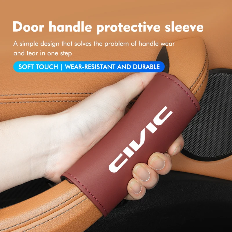 For Honda Car Door Handle Cover Anti-slip Protector Accessories 10th 2014 2015 2016 2017 2018 2019 2020 2021 Civic view 5