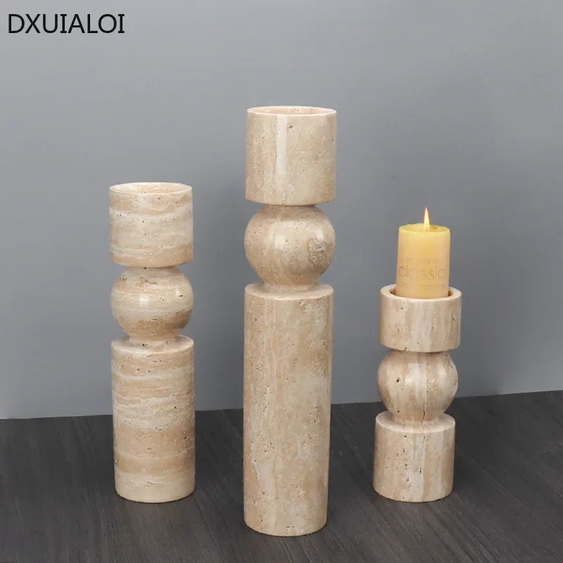 Home decor Marble candlestick TV cabinet desktop  ornaments candle holder wedding decoration  candle holders decor for table