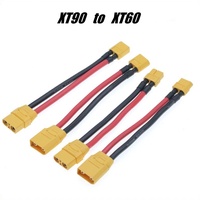 XT90 to XT60 adapter cable electric adjustable battery charger male and female plug 10/30/50/100cm Silicone wire 10AWG